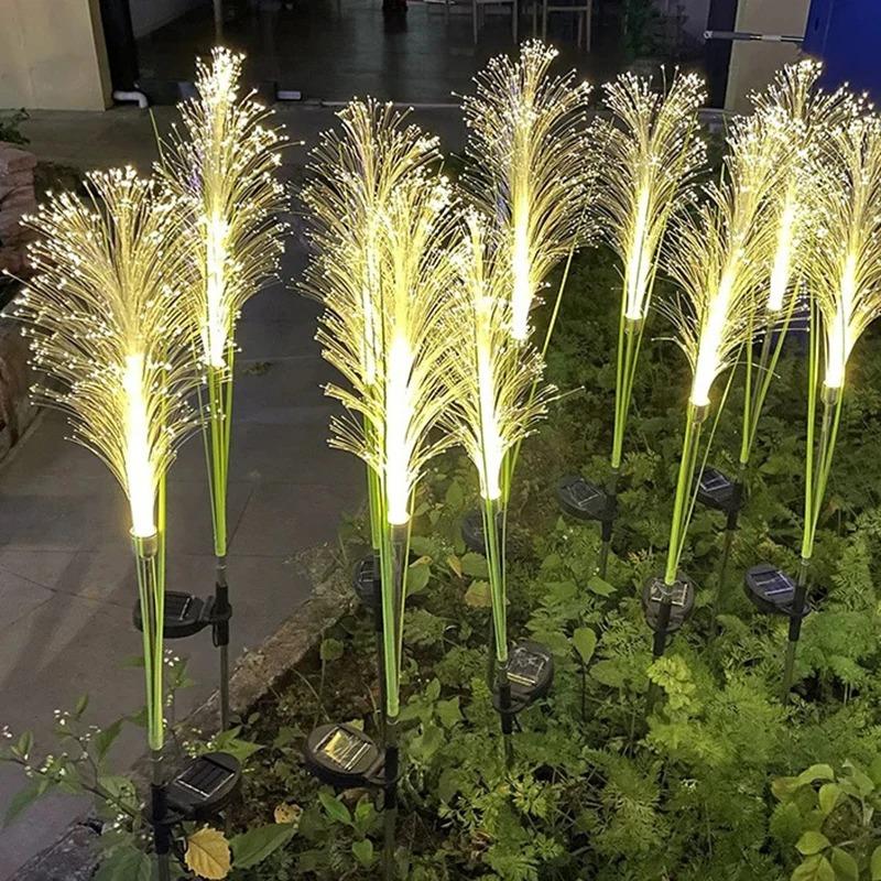 LED Solar Garden Reed Lamp Outdoor Waterproof Lawn Light Yard Christmas Decoration Path Lighting Decor Solar Power Light