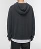 MUSINSA STANDARD Ribbed Knit Hooded Zip-Up [Medium Gray]