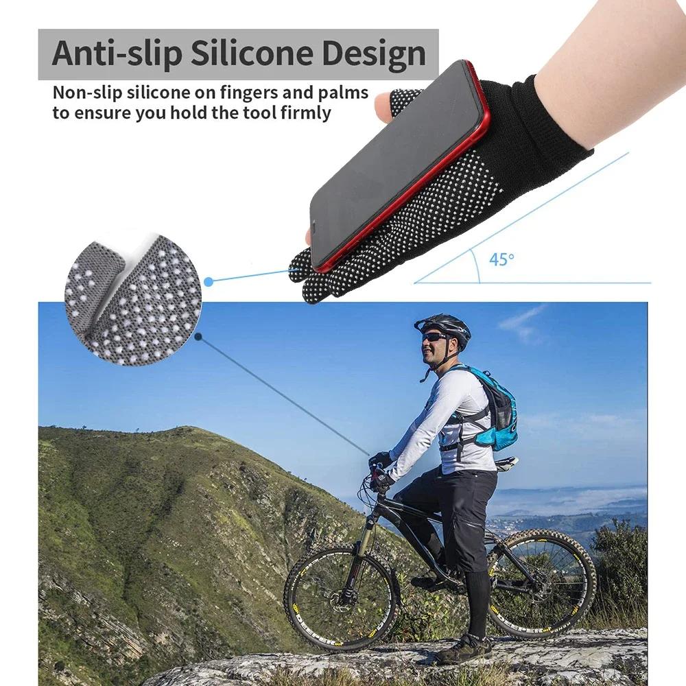 5/10Pairs Non-slip Touch-Screen Nylon Gloves for Men Women in Summer Outdoor Cycling Work Fitness Breathable Dispensing Gloves