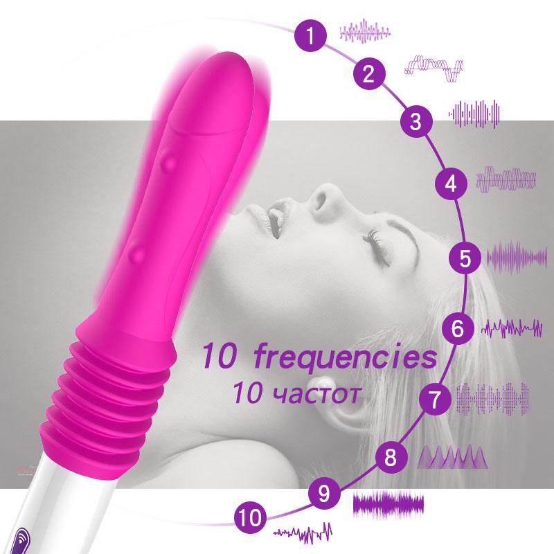 Masturbační stroj Teleskopický vibrátor Pohyb nahoru Dolů Vaginální masáž Bezdrátové ovládání Automatické sexuální stroje Sexuální hračka pro ženy