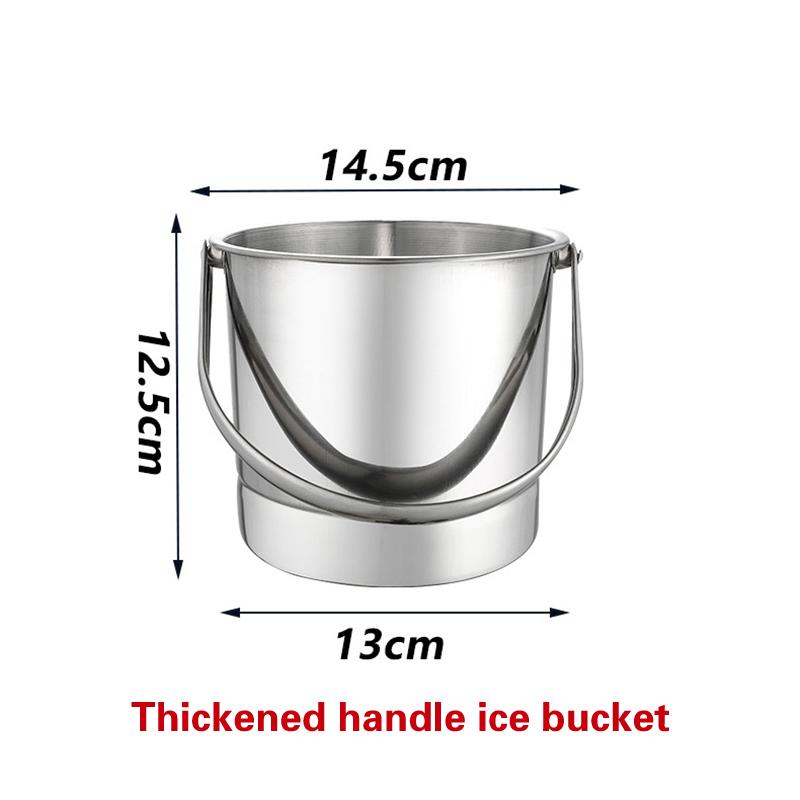 

Ведро для льда из нержавеющей стали Рекламное ведро для льда KTV Ведро для хранения льда Утолщенное портативное маленькое ведро для льда 14.5cm Ice Bucket