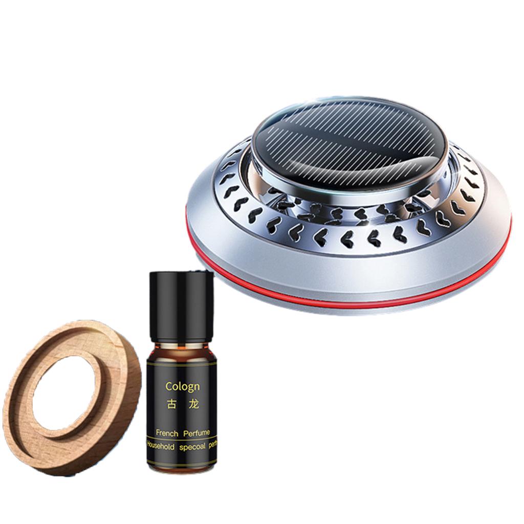 Auto-Lufterfrischer, rotierender Solar-Aromatherapie-Diffusor mit ätherischen Ölen, Duft, Autodekoration, Innenzubehör