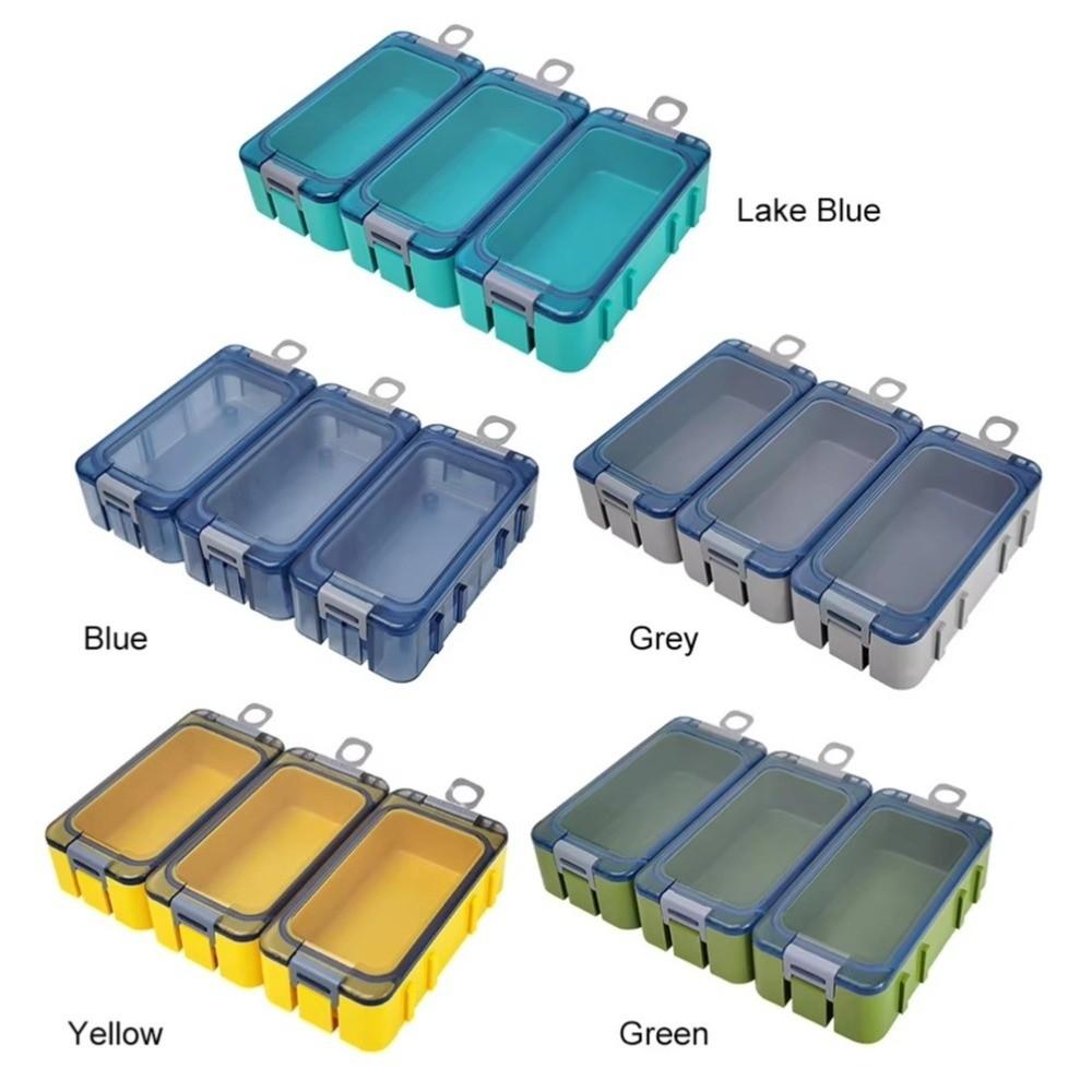 3pcs Plastic Bait Storage Box Luminous Fishing Accessory Box Fishing Tackle Box Fishing Tackle