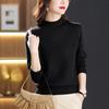 Semi-turtleneck bottoming shirt for women's autumn and winter, new winter thickened sweater, short knitted sweater