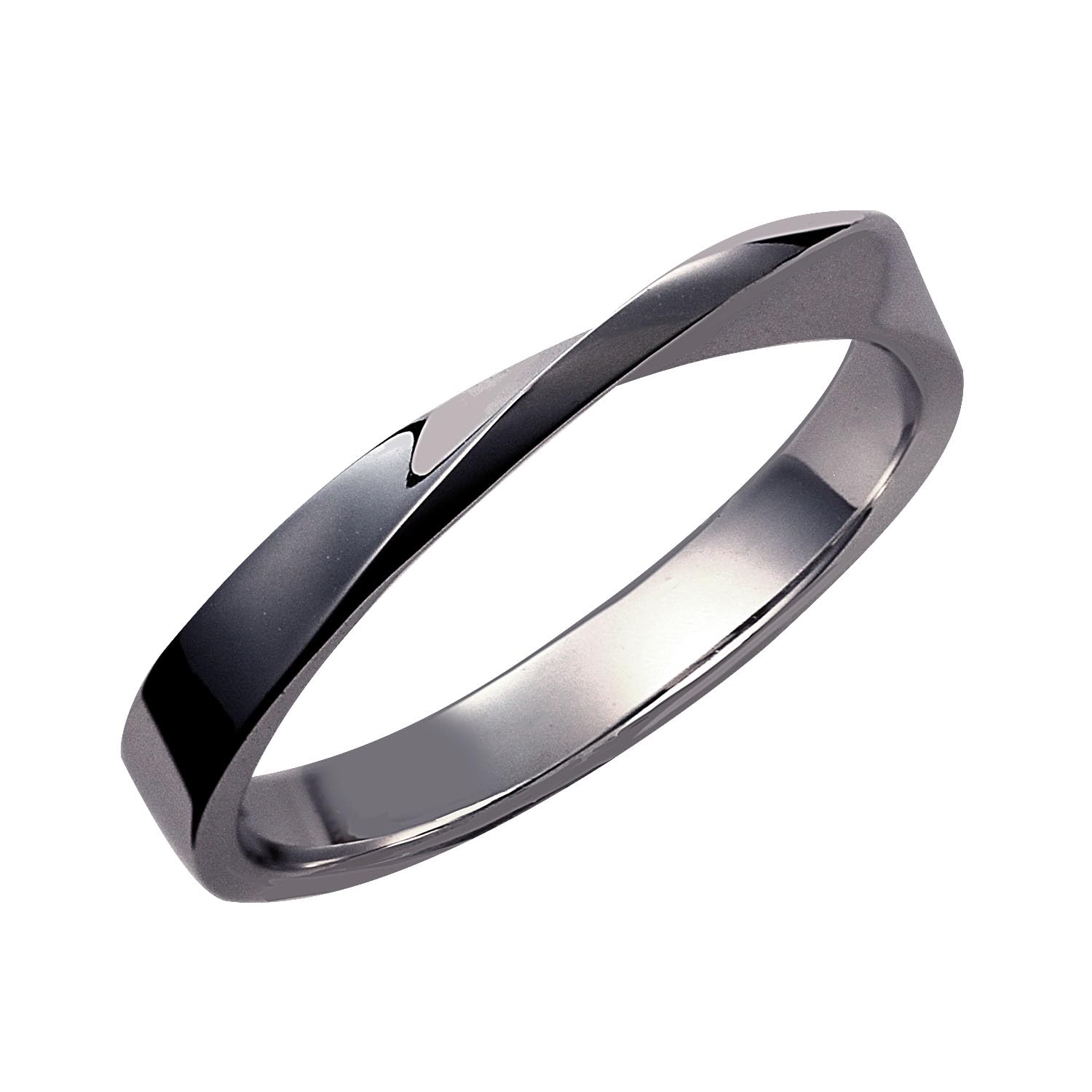 

Ring Twist Design Silver 925 15 [Lara Christie] Men s [BLACK Label] No. r14050-b-15