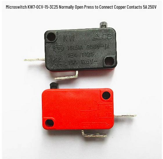 Copper Contact KW7 Series V-15/152/153/155-1C25 Microwave Oven Micro Switch