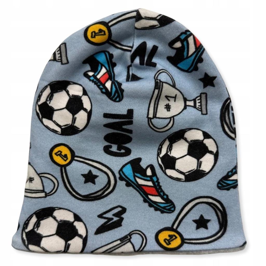 Komplet Niemowlęcy Czapka+Komin 74-86 Dla Chłopca 40-44 Jesień Football