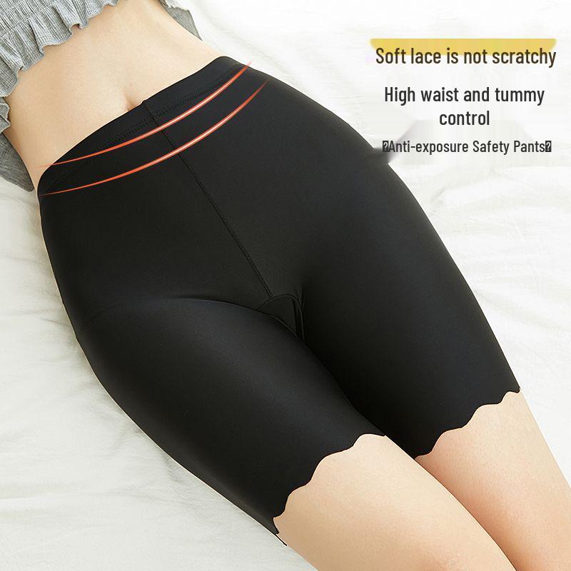 Ice Silk Women's Anti-Chafing Plus Size 2-in-1 Safety Capris
