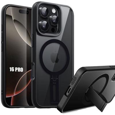 Protective Case - BOOLING - for iPhone 16 Pro - Shockproof - Anti-scratch - Integrated Stand