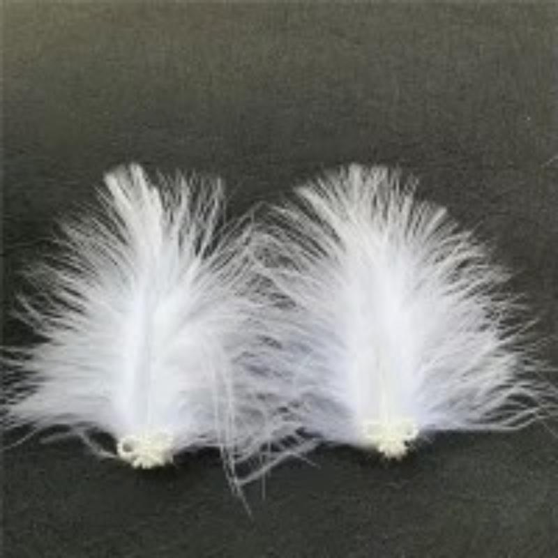 1/2 Pcs Fairy White Feather Hair Clip Headdress Wedding For Women Girls Daily Personality Sweet Feather Barrettes Hair Acce
