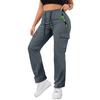 Pantaloni da lavoro da donna con tasche e coulisse, Pantaloni casual, Pantaloni a gamba larga