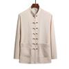 Men's Tang Suit Ice Silk Set - Long-Sleeve Chinese Tai Chi Hanfu for Spring/Summer