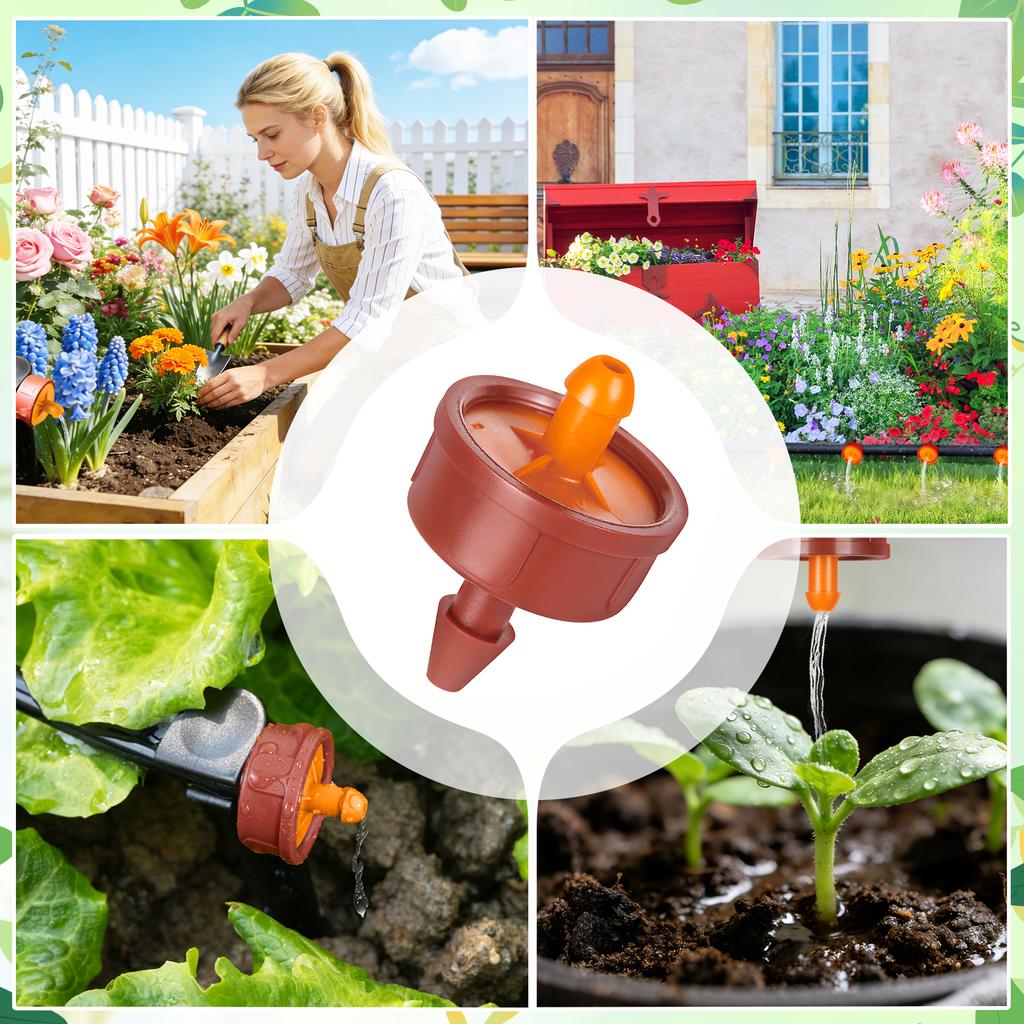 50Pcs 12L16L Steady Flow Dripper Pressure Compensation Drip Emitters Garden Agriculture Greenhouse Drip Irrigation Nozzle