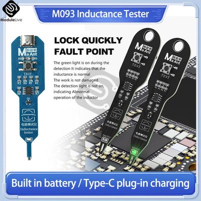 M093 Inductance Tester Type-C/Battery for PC Repair Electromagnetic Induction Quick Fault Check Coil Tester Inductor Detector