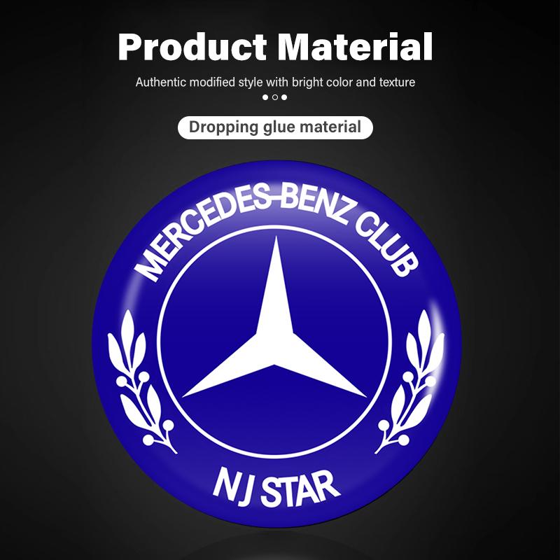 Car Key Sticker Logo 3D Metal Car Key Sticker Emblem For Mercedes Benz C180 C300 W124 W176 W177 C200 C260 GLC CLE CLA AMG MX5