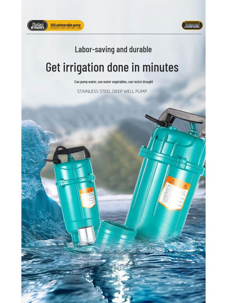 Jednofazowa zanurzalna pompa wodna z czystej miedzi 220V do nawadniania rolniczego – Wysoki podnos, Duży przepływ