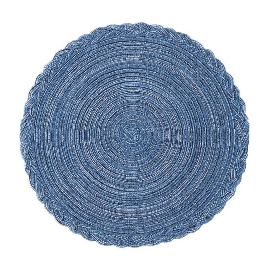 Round Braided Placemats Heat-Resistant Placemats for Dining Tables Stain-Proof 15 inch Non Slip Kitchen Table Place Mats Natural Farmhouse Decor