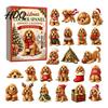 Dog Advent Calendar Calendars 2026 24 Days Christmas Countdown with 2D Acrylic Silhouette Ornaments Ornament Collectible Cute Animal Figures