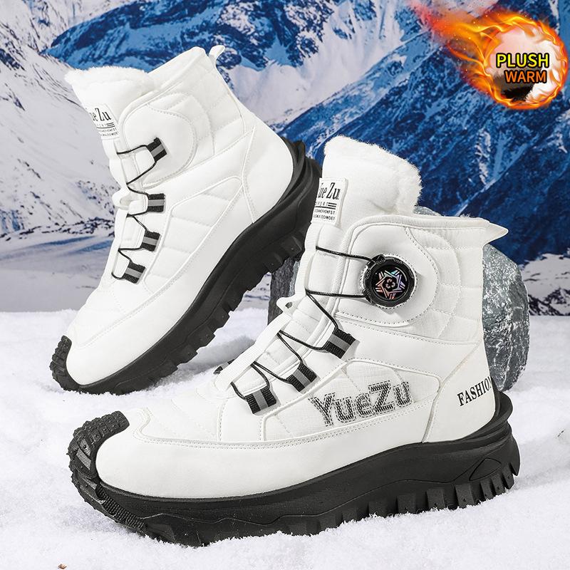 Large size 22 autumn new snow boots velvet platform high-top outdoor hiking hiking shoes 39
