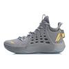 Li Ning Sonic 7 V2 Shock Absorption Anti-Slip Mid-Top Basketball Shoes Men Sneakers Gray ABAP077-1