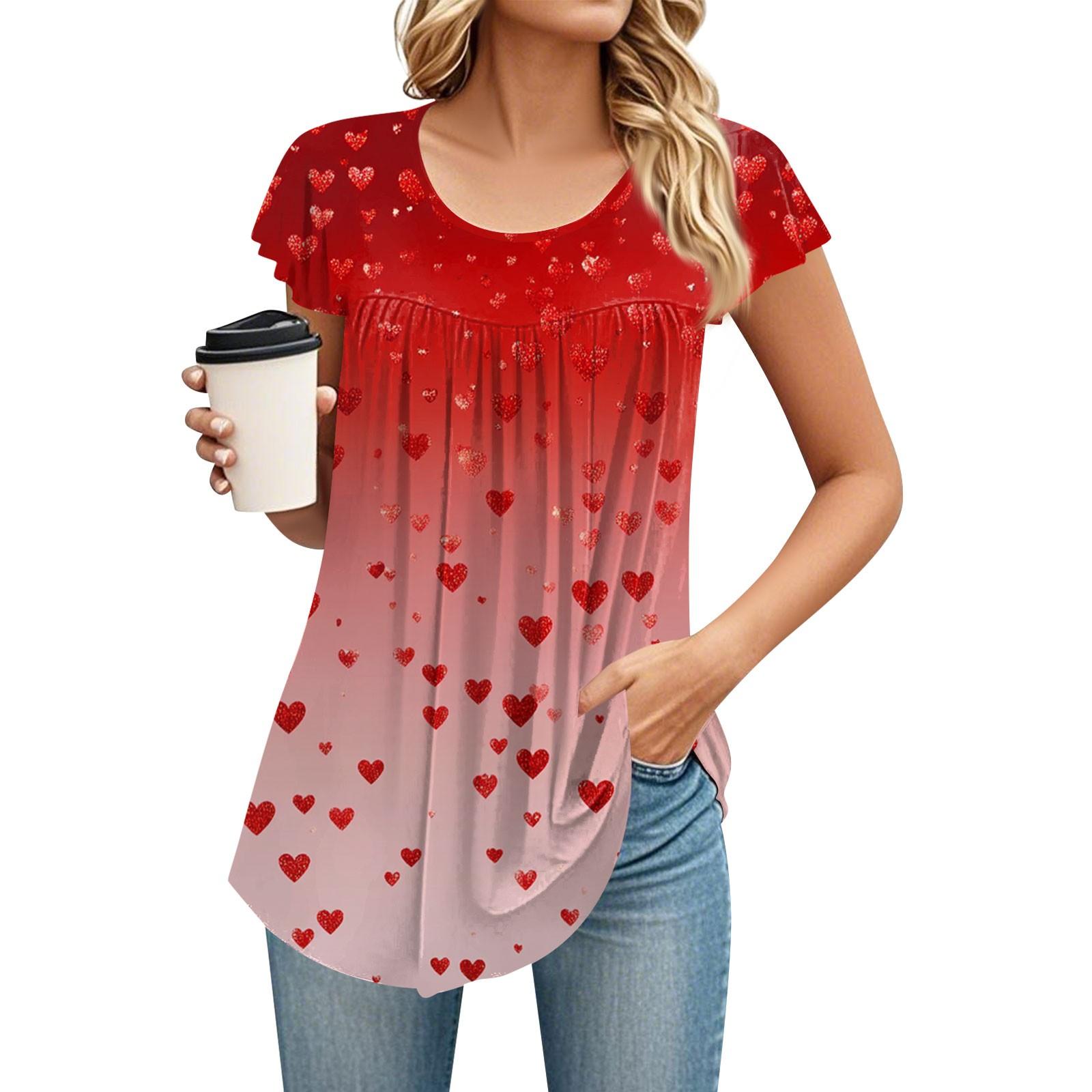 

Женская футболка средней длины с круглым вырезом и коротким рукавом, свободная повседневная футболка с коротким рукавом, топ S красный