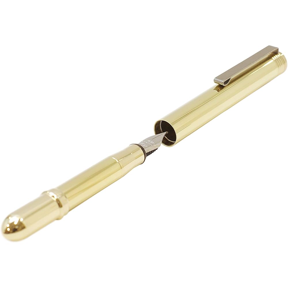DESIGNPHIL Cestovní společnost Mosazné plnicí pero, Masivní mosaz, 38076006