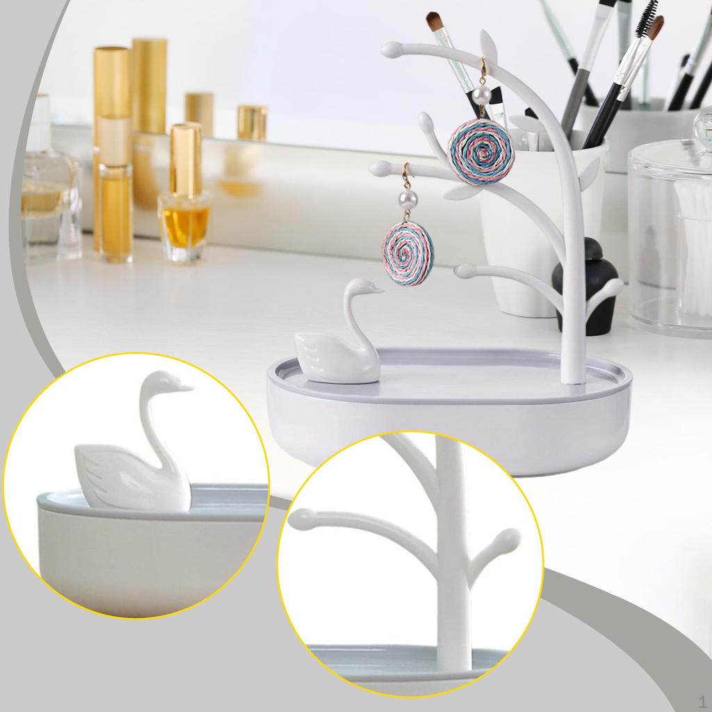 Swan Lake Jewelry Box Display Rack Decor Stylish Jewellery Storage Case Necklaces Organizer for