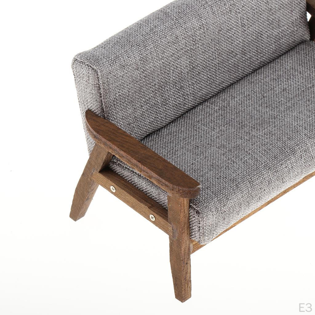 1 12 Miniature Dollhouse Sofa - Dolls House Furniture Couch Loveseat