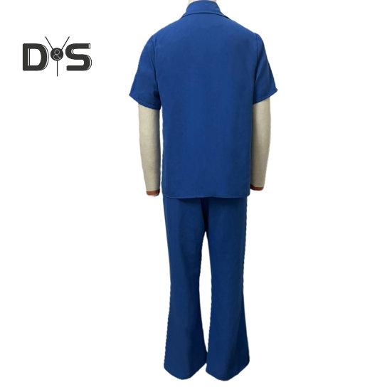 2Pcs/Set Women Pants Shirt Suit Lapel Short Sleeve Single breasted Wide Leg Loose Solid Color Pockets High Waist Lady Top Trousers Set