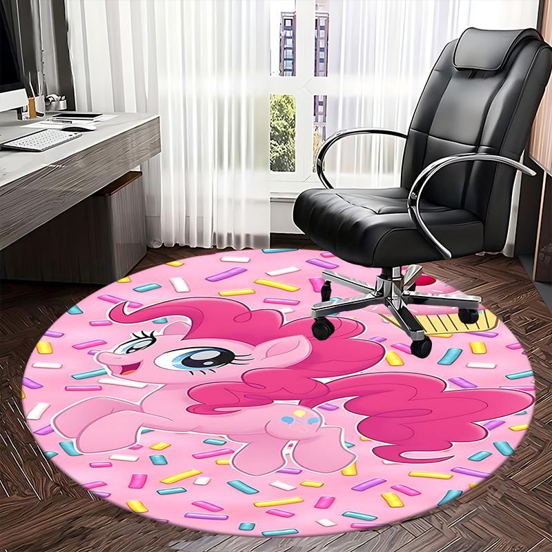 Pinkie Pie Chair Mat - Round Carpet for Home Decor, Office Use, Gift Idea - Suitable for Bedroom