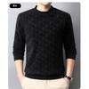 Autumn And Winter Austrian Velvet Velvet Inside And Outside Real Austrian Men'S Thermal Round Neck Bottoming Shirt Jacquard Knitted Sweater 100