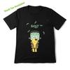 Cartoon Lucky Playful Kids' Casual T-Shirt - Unisex, Black & White Cartoon