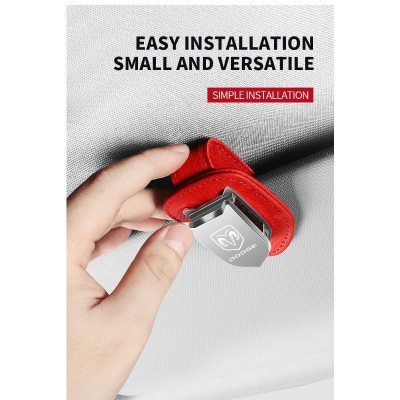 Car Auto Sun Visor Glasses Box Sunglasses Clip Card Ticket Holder Stand for Dodge Journey Caliber SXT DART Challenger RAM Charger Avengr Accessories