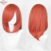 40cm Medium Basic Anime Cosplay Wig Bang Blond  Black White Red Pink Green Brown Gold Blue Heat Resistant Synthetic Hair Wigs
