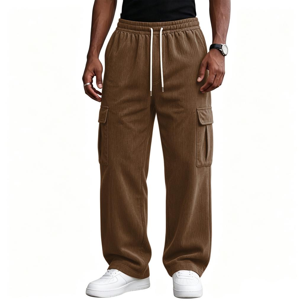 Men's Wide Leg Casual Pants with Athletic Comfort and Street, Loose Fit