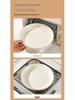 Ceramic Cream Color Block Dish Set, 4/6-Piece Deep Plate Tableware - Modern 2025 Style.