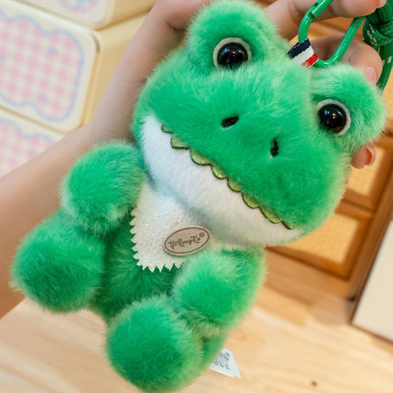 1Pc 13cm Lovely Duck Frog Raccoon Fox Plushie toy Cartoon Panda Dinosaur Elephant Pendant Plush Toys Birthday Decor Gift