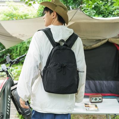 Schoolbag Japanese Solid Color New Fashion Trendy Cool Nylon Cloth Anti-splashing Leisure Literature Simple Personality Urban Backpack