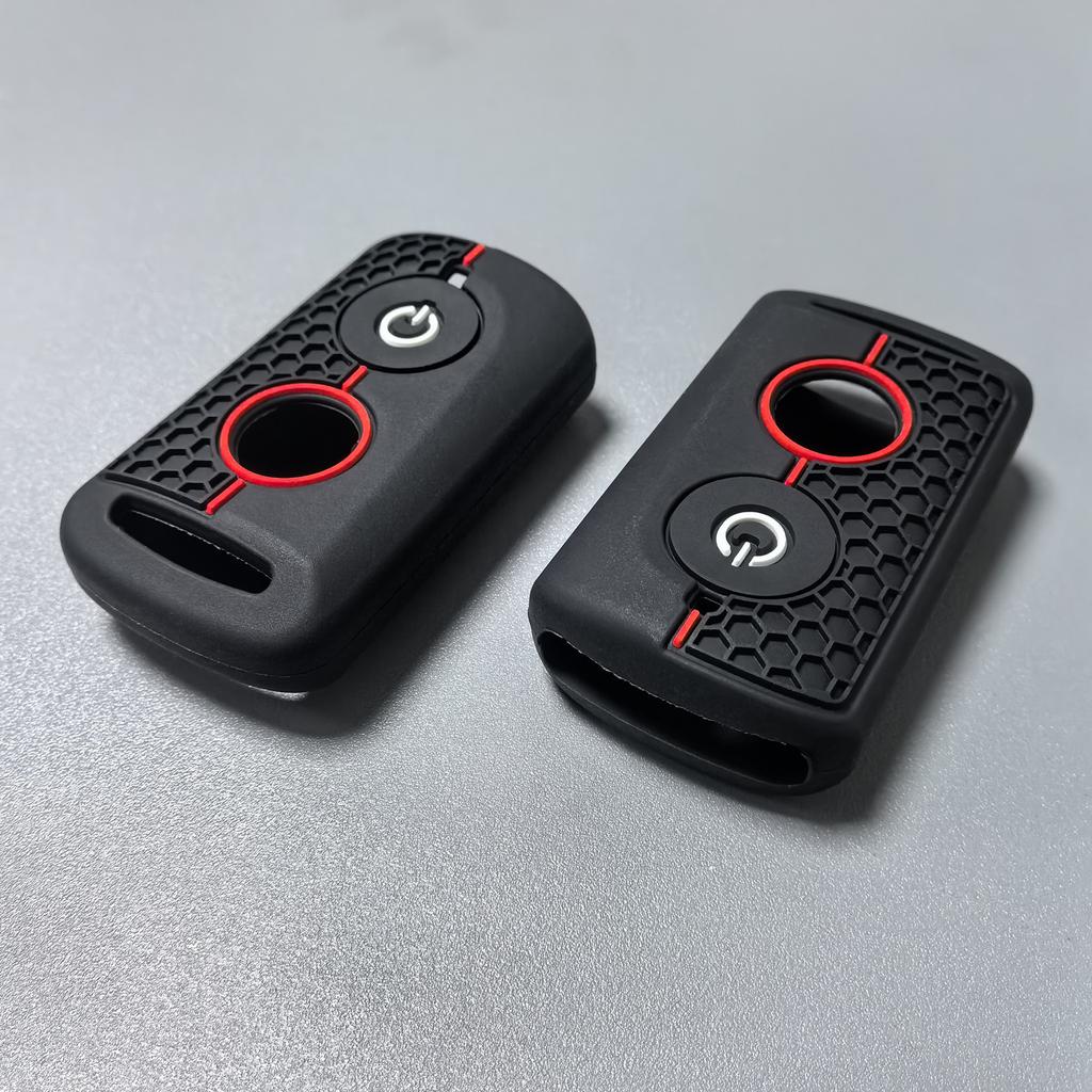 Silicone Key Fob Cover Case For Yamaha Nmax 155 / Nvx 155 / Aerox 155 / Aerox 300, Honeycomb Texture Soft Remote Key Protector