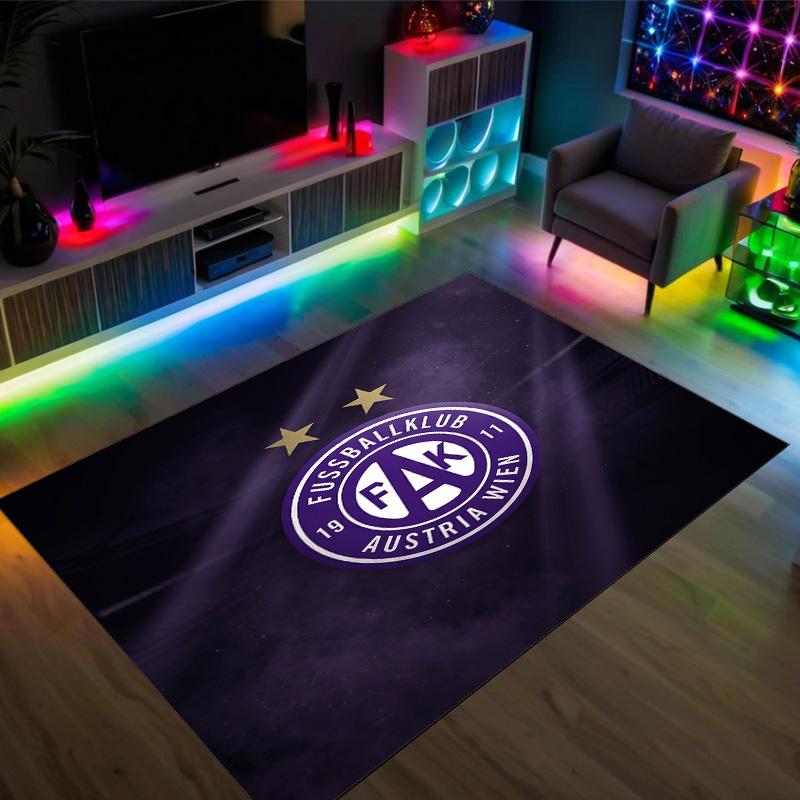 Austria Wien FC Design Crystal Velvet Carpet Cozy Non?Slip Printed Rug For Bedroom Living Room Entrance