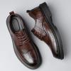 Men's Business Leather Shoes Classic Casual Style Office High-quality Thick Soled Shoes Outdoor Fashion Brogue Versatile