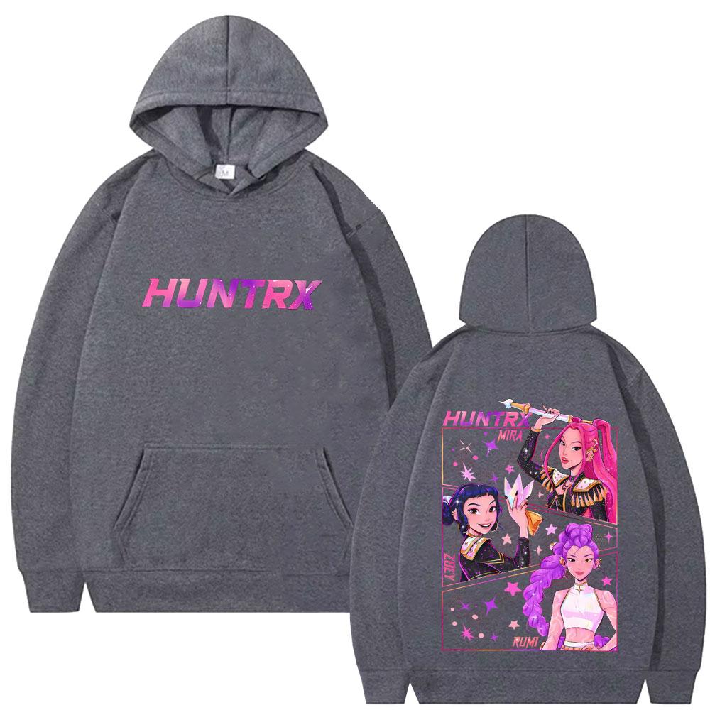 Movie KPop Demon Hunters Hoodie Rumi Mira Zoey Graphic Sweatshirt Men's Women's Fashion Oversized Fleece Pullover