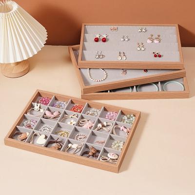 Exquisite Necklace Storage Box Wood Wood Organizing Box Large Jewelry Display Tray  Pendants