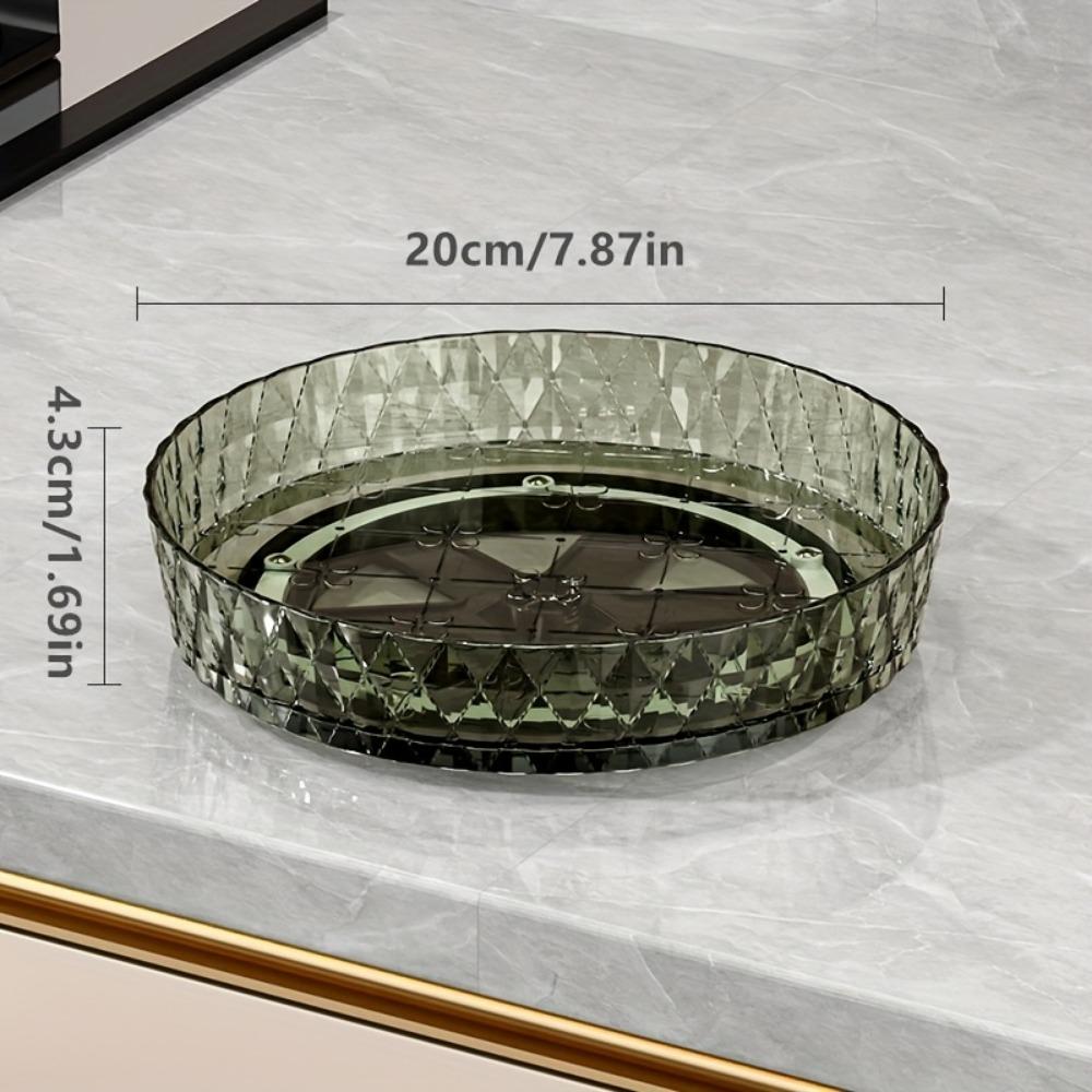 360° Rotatable Kitchen Storage Organizer – Versatile Plastic Tray for Spices, Condiments, and Small Bottles Spice Holder