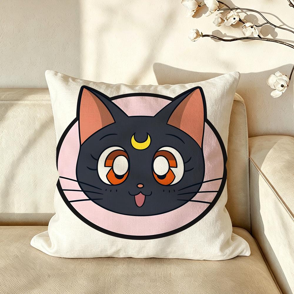 Sailor Moon Cushion Cover Pillow Case Antidustmite Pillowcase Silky Short Plush Sofa Cushion Cover Hot