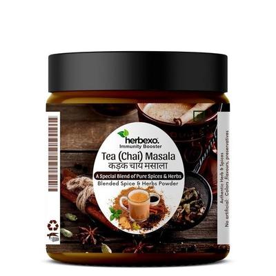Herbexo Tea Masala I Kadak Chai Masala I Crafted for Chai Lovers, Tea Masala with 10 Special Herbs & Spices