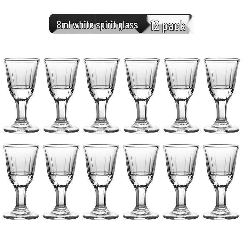 Chinese Style Glass Shot Glass Set with Bamboo Stand