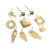 20pcs Craft Stud Earring Pins Stainless Steel DIY Earring Geometric Polygonal Earrings Posts Earring Jewelry Making Accessories
