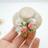 1Pcs Mini Handcrafted Straw Sun Hat Perfect for Dollhouse Summer Scene Decor