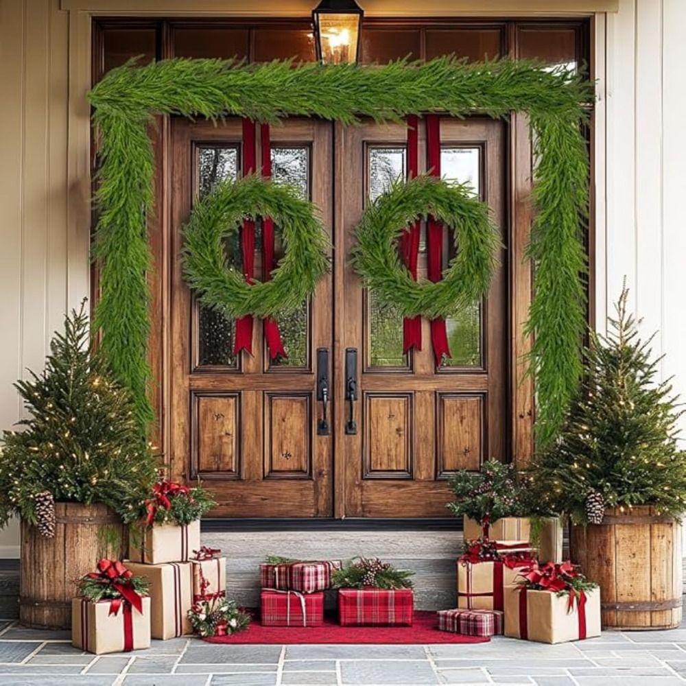 Pine Needles Realisticl Green Garland Real Touch Artificial Pine Tree Decor  Winter Decor